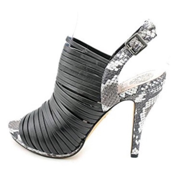 Vince Camuto strappy snakeskin heels - Picture 2 of 16